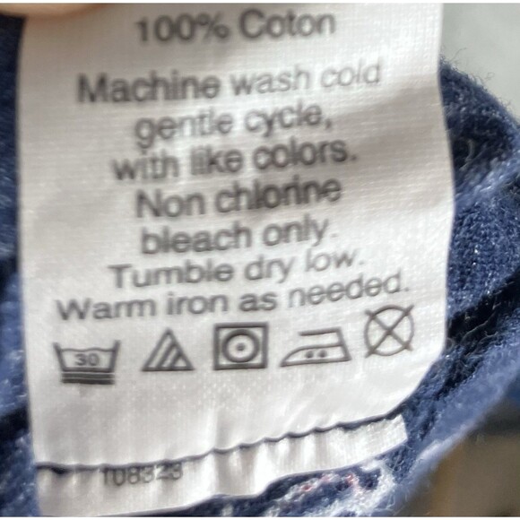 J. CREW 100% Cotton Deep V Tunic Top Women's M Navy Nautical Coastal Resort ⚓️ - Picture 9 of 9